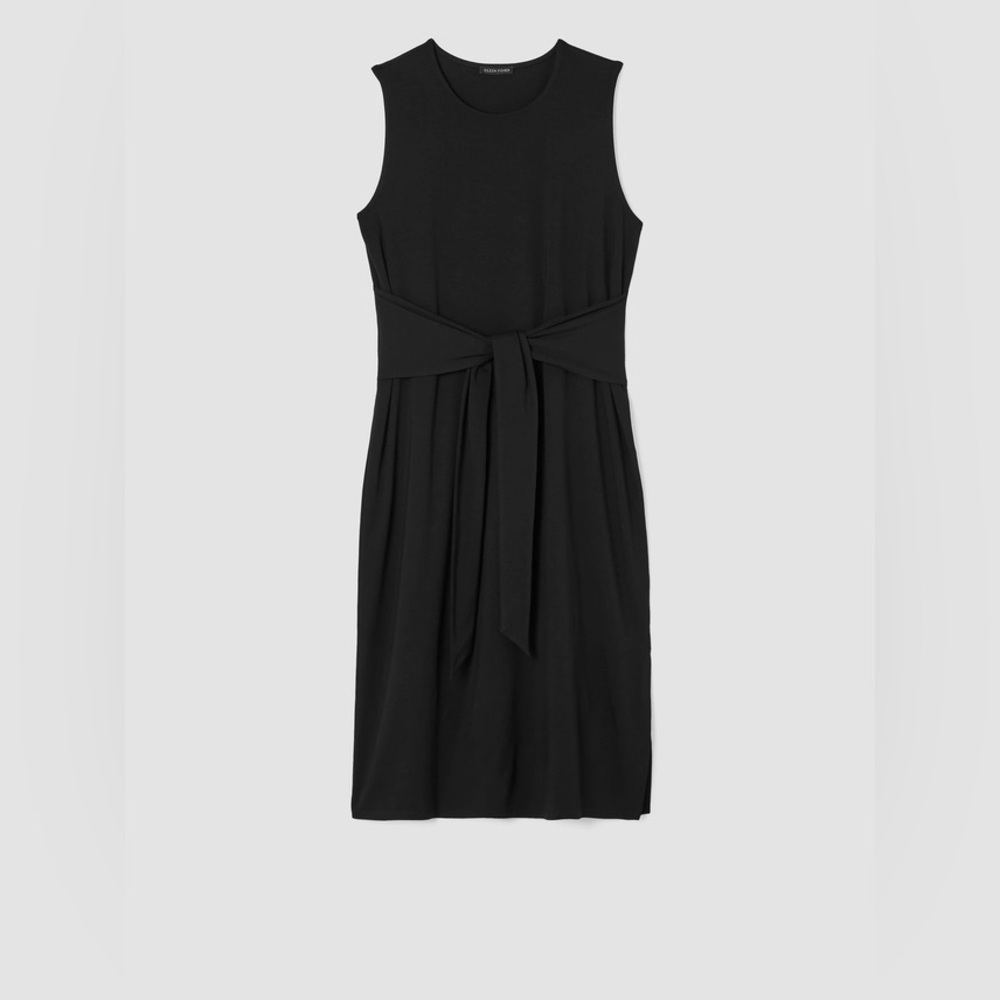 Stretch Jersey Knit Tie-Front Dress - Picture 4 of 7